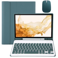 Keyboard Case and Mouse for Samsung Galaxy Tab S10 FE 2025 Tab S9 11 inch 2023 Candy Detachable Blue