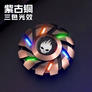 Fun Ho Glow-in-the-dark Alloy Metal Tri-fold Spinning Top Finger Gyro Stress Relief Outdoor Sports T