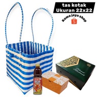 22x22 woven box bag, hamper bag, Eid hamper bag, souvenir bag, women's bag, celebration bag, Asul As