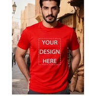 【SG | NO MOQ | Multiple Colors | COD】Men's Custom Logo/Text T-Shirt - ized Name/Brand/Message Printi