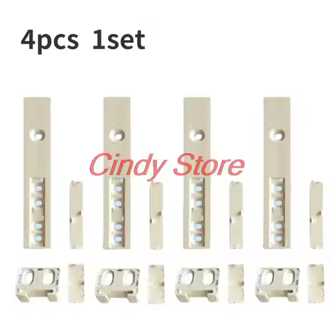 4pcs Freezer door plastic mounting bracket fixing slide kit for integrated fridge refrigerator door 