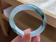 冰種翡翠天然翡翠玉鐲A玉手鐲 玉鈪 • 冰種水墨丹青翡翠貴妃鐲