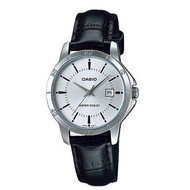 นาฬิกา รุ่น Casio นาฬิกาข้อมือผู้หญิง สายหนัง สีดำ รุ่น LTP-V004L-7A ( Silver/Black ) จากร้าน MIN WATCH