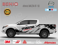 สติ๊กเกอร์มาสด้า บีที 50 MAZDA BT-50Proสติ๊กเกอร์ติดข้างรถมาสด้า 4ประตูแคปตอนเดียว 1 ชุด มี 2 ชิ้น