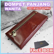 SEA ZONN DOMPET PANJANG PEREMPUAN DAN LELAKI WANITA DOMPET PANJANG KULIT LEMBU ASLI 100% KULIT LEMBU