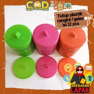 [JOERAGAN LAPAK] GLASS CUP LIDS (CONTENTS 144 PCS) PLASTIC MATERIAL TEA COFFEE MUGS ANTI-DUST DIRTY 