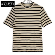 Jil Sander Plus J40GC0111 J46497 Ivory Border Short-Sleeve T-Shirt, Size S [Used]