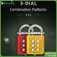 MELENE 6 Digit Button Password Lock Security Portable Metal Backpack Zipper Lock