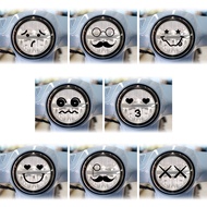 Funny Smiley Face Emoji Reflective Sticker Motorcycle Scooter Motor Bike Headlight Decal Accessories for Piaggio Vespa Sprint GTS 300 S125 PX LX