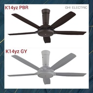 READY STOCK - KDK REMOTE CEILING FAN K14Y5/K14YZ GREY 5 BLADE/4 BLADE 56"