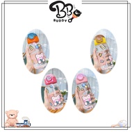 BB BUDDY Children Cartoon Drinking Bottle Cup with Straw Leak-Proof Silicon Cover 620ML Botol Air St