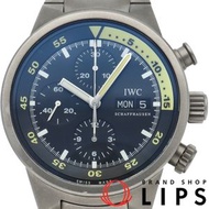 二手IWC Aquatimer 自動計時表 IW371903，鈦金屬男士腕錶，黑色，拋光，狀況極佳，包含錶盒、保固卡和維修證書。