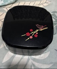 日式全盒 糖果盒 くつわオードブル漆器 重箱　二段重　合成漆器　山中漆器