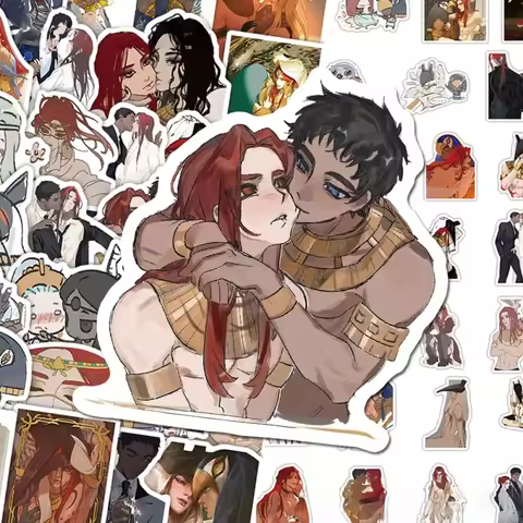 65Pcs Yaoi Manga Ennead Seth & Horus Art Stickers Bl Webtoon DIY Bujo Stickers Suitcase Phonecase De