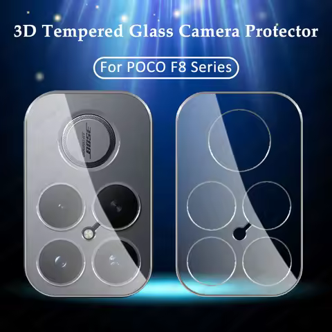 2Pcs 3D Clear Camera Glass Protector For Xiaomi POCO F8 Ultra POCOF8 Pro F8Ultra F8Pro 5G HD 9H Back