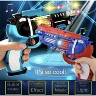 Children's Electric Toy Gun Lighting Music Vibration Revolver Sound and Light Gun Luminous Toy