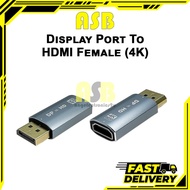 (1pc) DTECH DT-6526 Display Port To HDMI Female 4K DP To HDMI Female