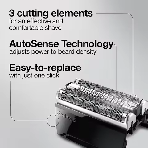 52B Replacement Head Compatible with Braun Series 5 Electric Shaver Razor 5090/5190cc,5040/5140s,503