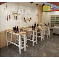 Yihan AF Tall Wooden Bar Table 1 Black Steel Leg 1330