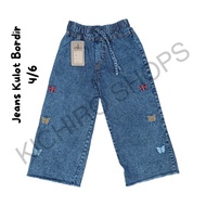 Children's Embroidered Jeans Culottes 4/ 6 - Kichiro Shops