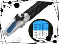 Salinity Refractometer/ 0% - 10% Hydrometer Water Salt Tester for Aquarium Fish Tank Pool w/ Carry B