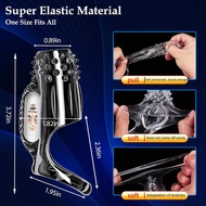 Male Thickened Condom Safe Silicone Spermicidal Ring GSpot Delay Sleeve Vibrating Penis Sleeve