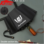 【 Advanced Luxury 】 Fully-Automatic Rain Umbrella With Toyota Alphard Logo 4S Store UV Windproof Sun