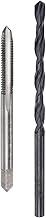 QUARKZMAN Tap and Drill Set, 8-32 UNC Taps & 9/64 Inch Black Oxide Twist Drill, Straight Groove Tap,