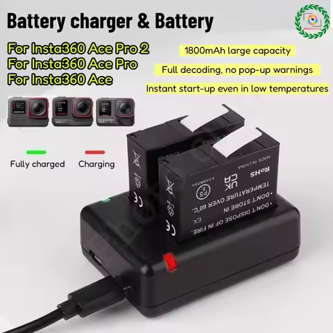 For Insta360 Ace Pro 2 Rechargeable Battery / Battery Charger Hub for Insta360 Ace Pro/Ace Replace B
