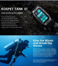 KOSPET 坦克 TANK X1  1.47 AMOLED 3D曲面 智能手錶 IP69K &amp; 10ATM 級別 超高耐用 戶外 藍牙 男士 🩸血壓 血氧 心率測量 智能手環 運動加固 SMART WATCH