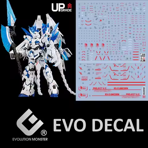 EVO Decal RG30RE/RG30BL for RG RX-0 UNICORN Perfectibility Plan-B Model Kits Fluorescent Water Stick