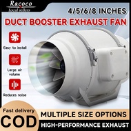 Exhaust Fan 4/5/6/8 Inch AC Duct Fan Household Exhaust Fan Ventilation Fan Bedroom Built-in Exhaust 