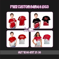 Children's Jersey T-shirt for the 80th Anniversary of the Republic of Indonesia 17 August Art 27-30 