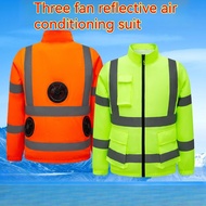Summer Reflective Strip Air Conditioning Clothes Jacket Fan Clothes 3 Fan Safety Work Clothes Reflec