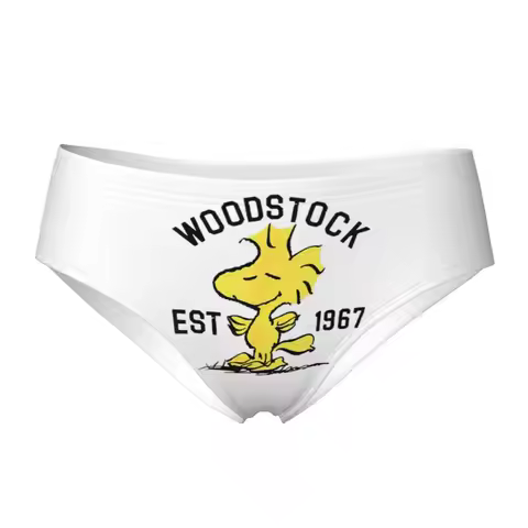 Humor Snoopys Woodstock Panties Briefs Women Underwear Cartoon Polyester Underpants for Female