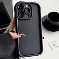 Goodcase🔥Ready Stock🔥Simple Solid Color Shockproof Liquid Silicone Case for IPhone 11 XR X XS MAX 14 Pro Max 13 12 15 Pro Max 7 8 6 6s Plus SE 2020 Angel Eyes Soft Case