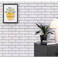 {revodich} 10m roll of 3D white brick imitation wallpaper