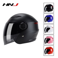 HNJ Motorcycle Helmet Half Open Face 100% Original (Suit 56-62CM) Murah Sunburn Protection Topi Kele