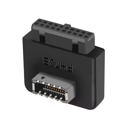 PH73A/PH73B USB3.0 19/20P To TYPE-E Adapter Max Transmission Speed 10Gbps Internal Vertical TYPE-C I