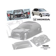 Team C Clear Body Shell TM209 1/10 Mini Honda EK9 (Width 165mm, WheelBase 225mm)