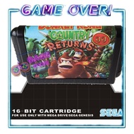 Donkey Kong Country Returns 99 game cartridge for SEGA 16-bit device, 16-bit resolution device