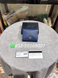 全新閒置✨全港最平 ‼🌈Prada Saffiano Short Trifold Clasp Wallet 1MH176 QWA F0016 Blue 藍色💖可手拎👏現貨 支持陪驗 #銀包 #包包 #