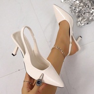 Women High Heel Pumps, Spring New Pointed Toe High Heels, Sexy Stiletto Black Patent Leather Sandals