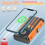 22.5W Hand Crank Solar Power Bank 20000mAh 15W Magnetic Wireless Charger Magsafe Powerbank for iPhon