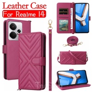 Flip Leather Phone Case For Realme 14 pro plus 14pro+ 14proplus 14 X 1 4 Realme14 pro Realme14pro+ R