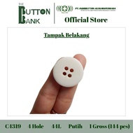 White suit buttons size 44L / 28mm EXPORT QUALITY C4319-44-WHITE