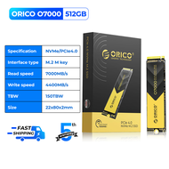 ORICO 7000 MB/giây M.2 NVMe SSD PCIe 4.0 NVMe gen4 X4 Ổ cứng lưu trữ thể rắn nội bộ có tấm làm mát c