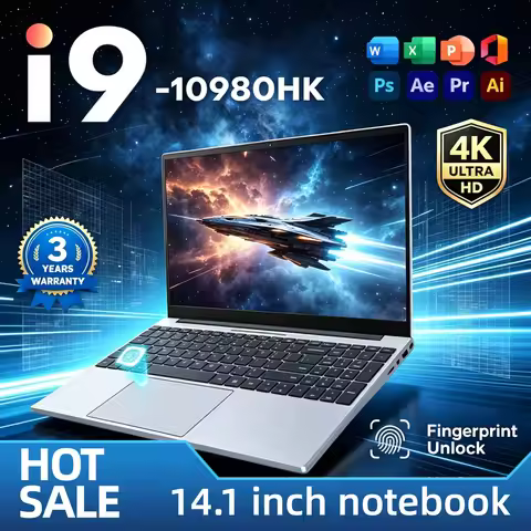 Intel Core i9 10980HK 14.1 Inch Pro Laptop 8C 16T 2.4 5.3GHz 16MB 45W 32GB RAM 2TB M.2 SSD Gaming No