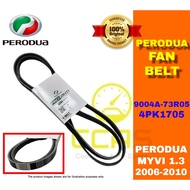 ( 100% ORIGINAL ) PERODUA MYVI 1.3 OLD (2006-2010) FAN BELT > 4PK1705 > 9004A-73R05 V-BET