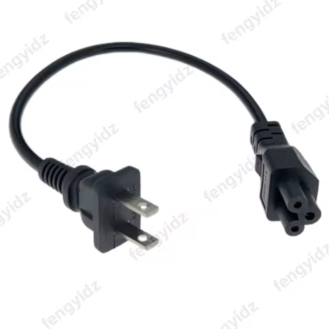 fengyidz US 1-15P TOC5 Japan Nema Plug 1-15P 2Pin To IEC320 C5 Wire Power Extension Cable Cord Adapt